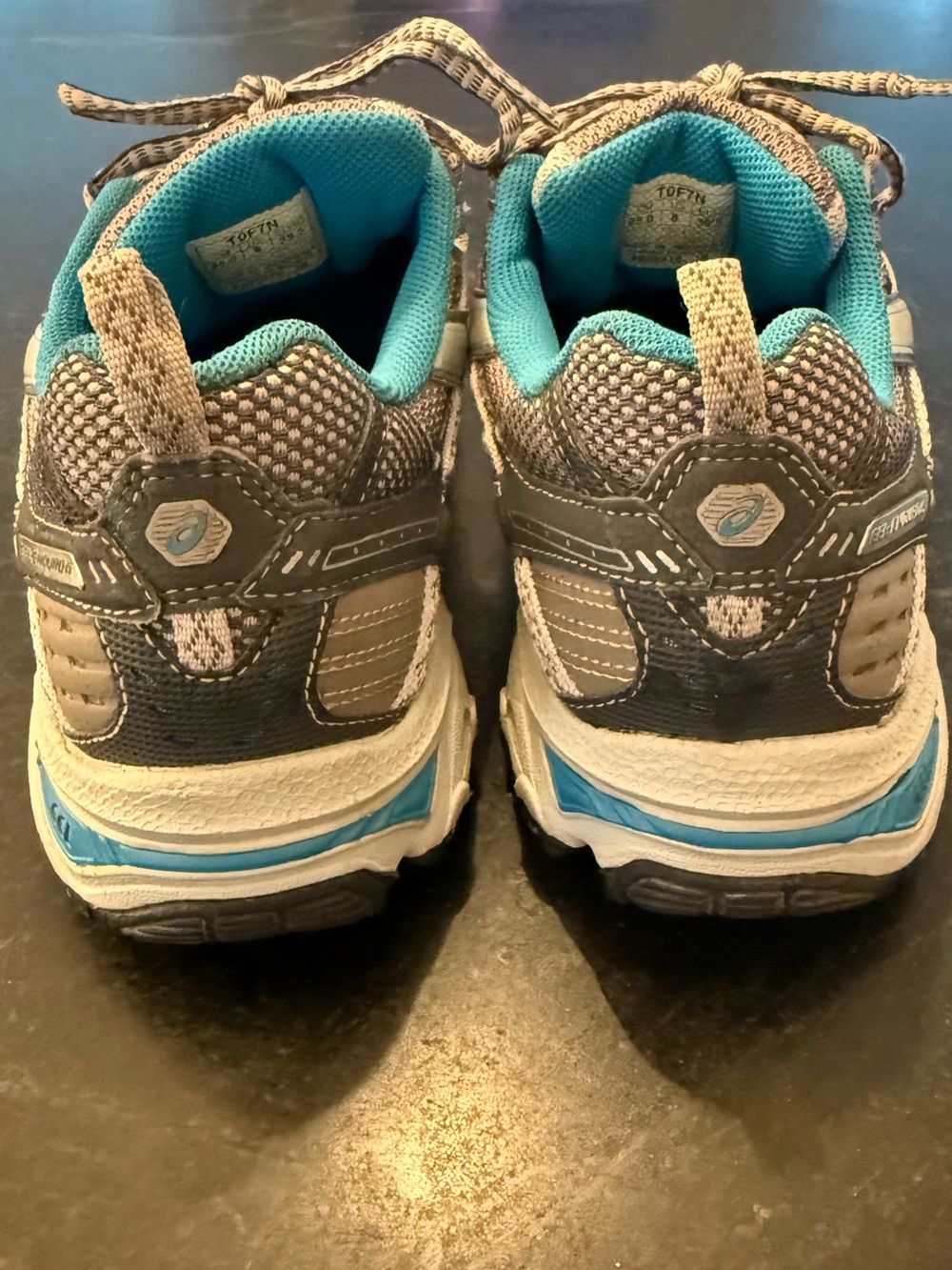 Asics Gel-Enduro 6 Womens 8 Gray Teal Comfort Trail Running Shoes - Picture 3 of 8